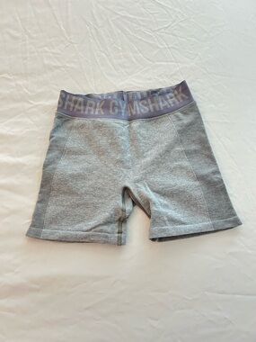 Gymshark Light Gray High Waisted Flex Shorts
